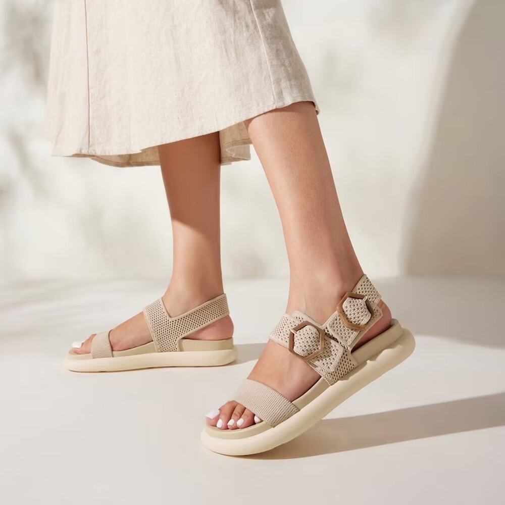 Vivaia Isla AdaptAll Sporty Comfort Lightweight Almond All Day Sandals 10.5